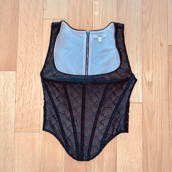 Miaou Black Monogram Campbell Corset - Picture 6 of 11
